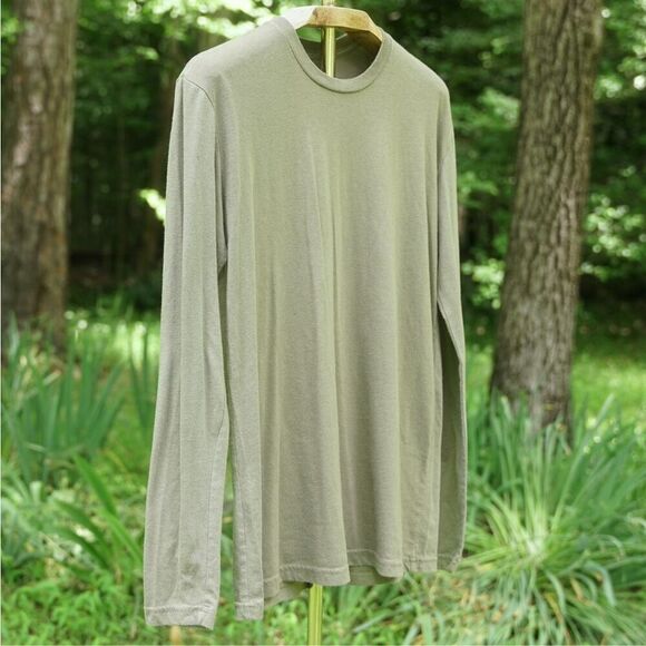 True Classic Men’s Army Green Long Sleeve T-Shirt - Picture 4 of 5